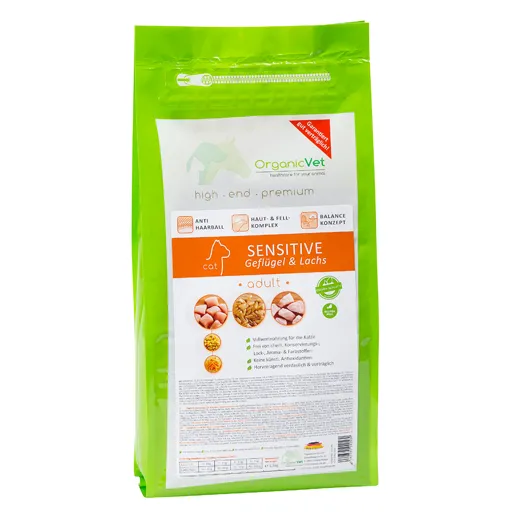 ORGANICVET Katze Trockennahrung SENSITIVE Gefl.&L. 1.5 kg