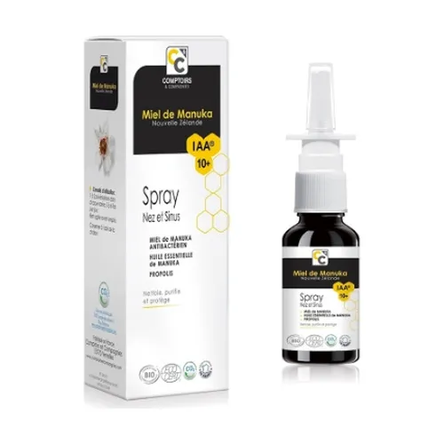 Comptoirs & Compagnies Nasen- und Nasennebenhöhlen-Spray aus kontrolliert biologischem Anbau Manuka Honig IAA10 +