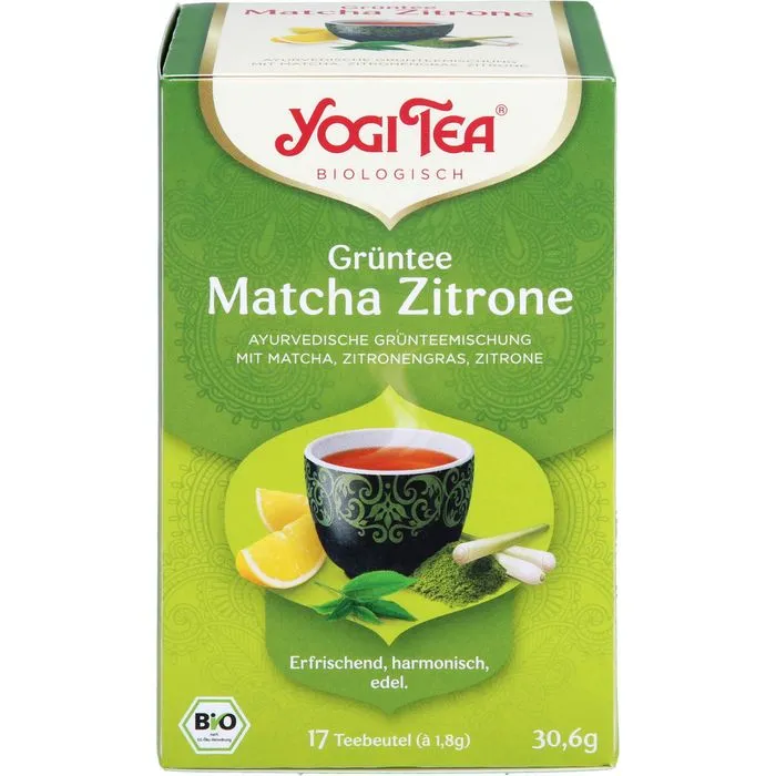 YOGI TEA Grüntee Matcha Zitrone Bio Filterbeutel 17 Stück