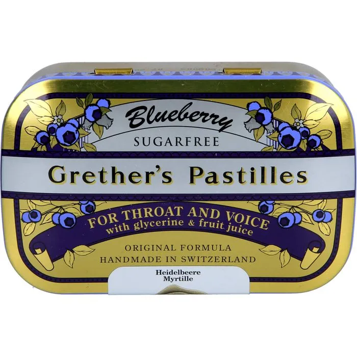 GRETHERS Blueberry zuckerfrei Pastillen 110 g