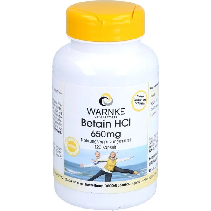 BETAIN HCL 650 mg Kapseln 120 Stück