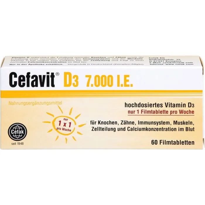 CEFAVIT D3 7.000 I.E. Filmtabletten 60 Stück