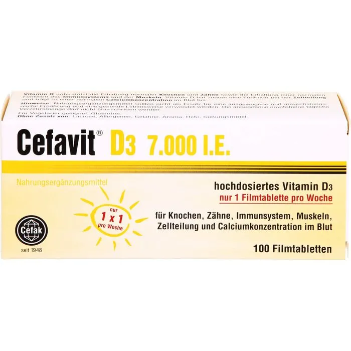 CEFAVIT D3 7.000 I.E. Filmtabletten 100 Stück