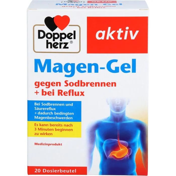 DOPPELHERZ Magen-Gel gegen Sodbrennen+bei Reflux 20 Stück