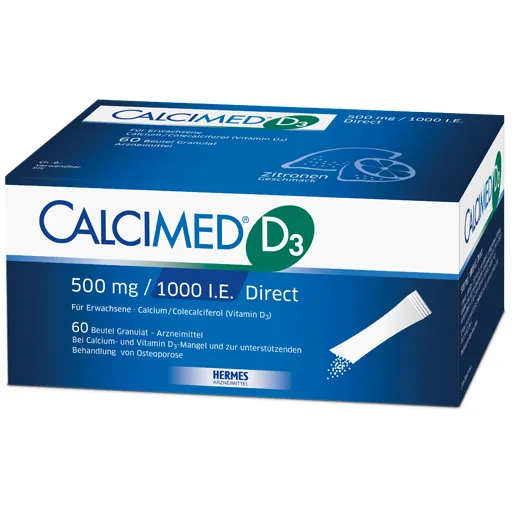 CALCIMED D3 500 mg/1000 I.E. Direct Granulat 60 St