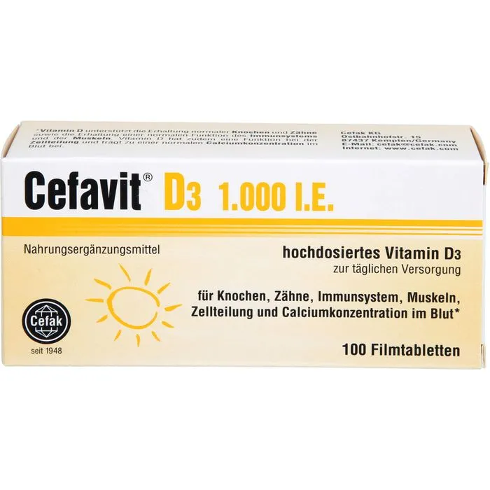 CEFAVIT D3 1.000 I.E. Filmtabletten 100 Stück