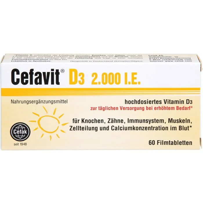 CEFAVIT D3 2.000 I.E. Filmtabletten 60 Stück