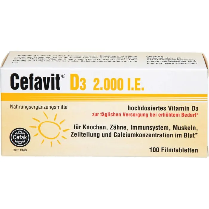 CEFAVIT D3 2.000 I.E. Filmtabletten 100 Stück