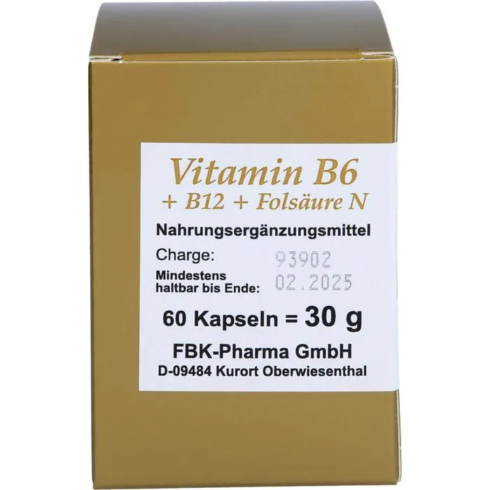 VITAMIN B6+B12+Folsäure N Kapseln 60 Stück