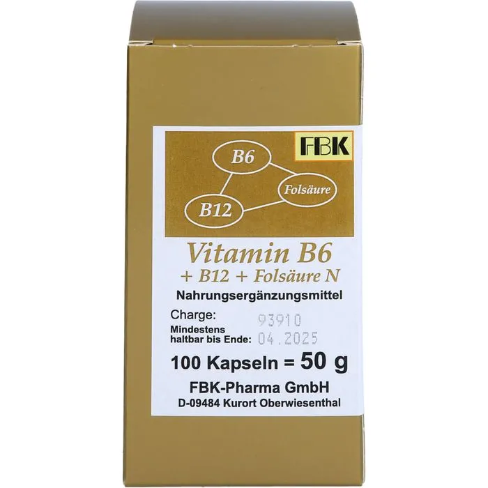 VITAMIN B6+B12+Folsäure N Kapseln 100 Stück