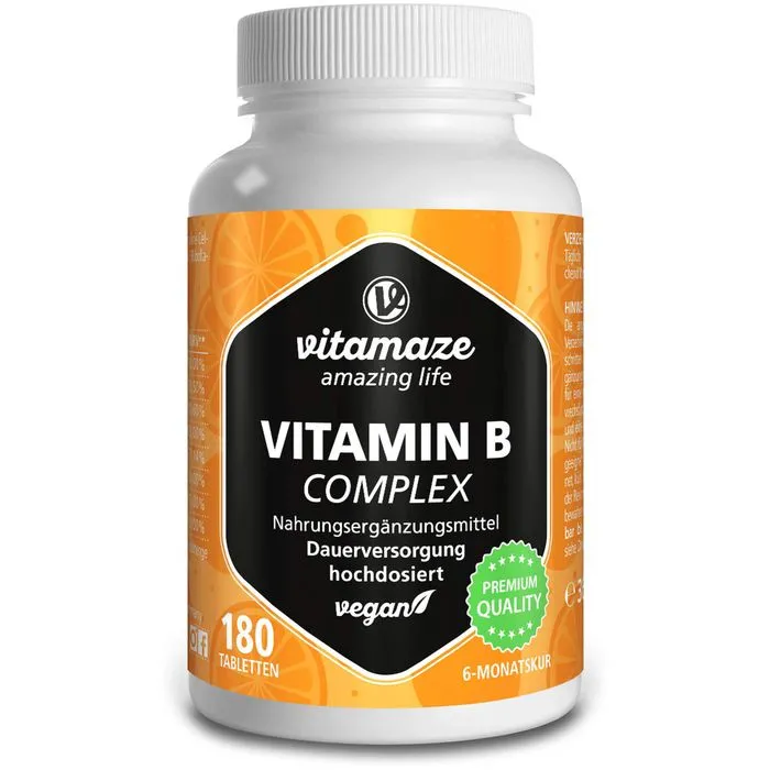 VITAMIN B COMPLEX hochdosiert vegan Tabletten 180 Stück