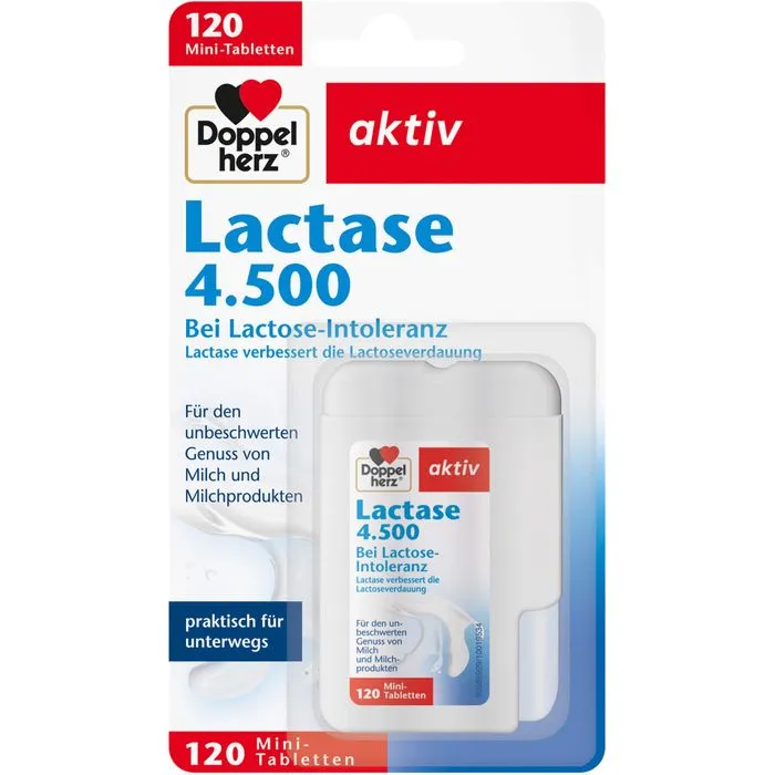 DOPPELHERZ Lactase 4.500 Tabletten 120 Stück