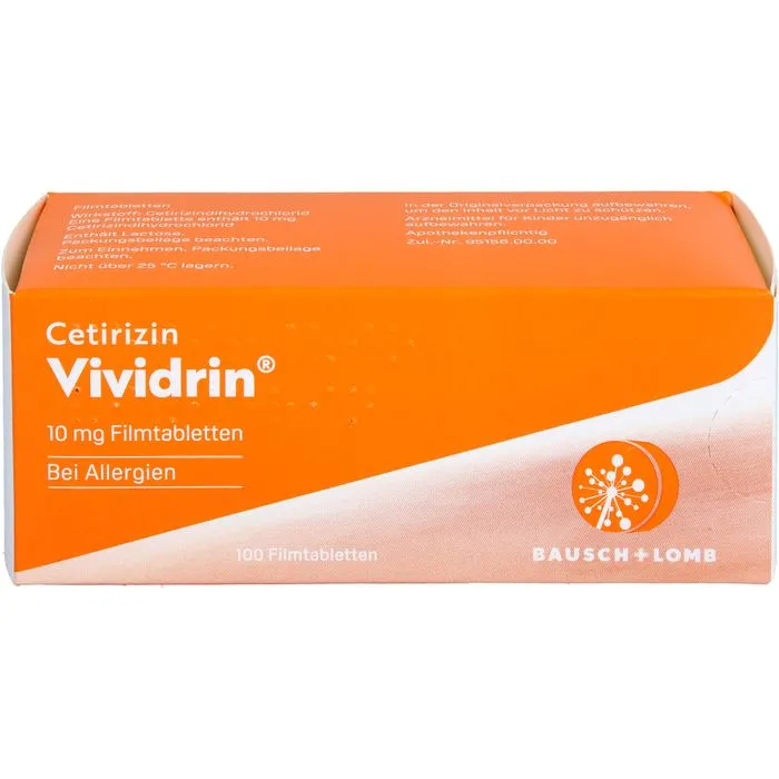 CETIRIZIN Vividrin 10 mg Filmtabletten - Effektive Linderung bei Allergiesymptomen 100 St