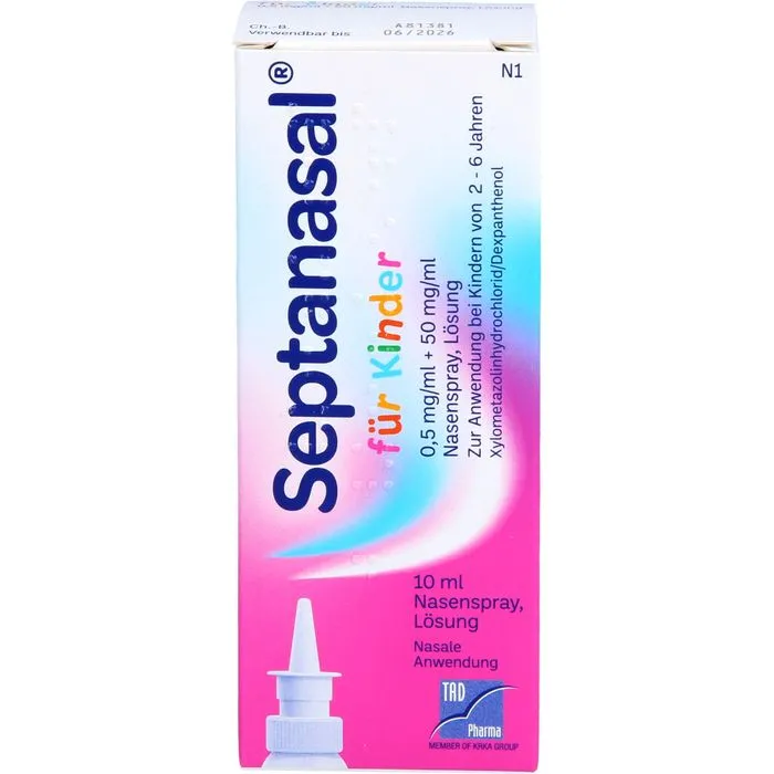SEPTANASAL für Kinder 0,5 mg/ml + 50 mg/ml Nasens. 10 ml