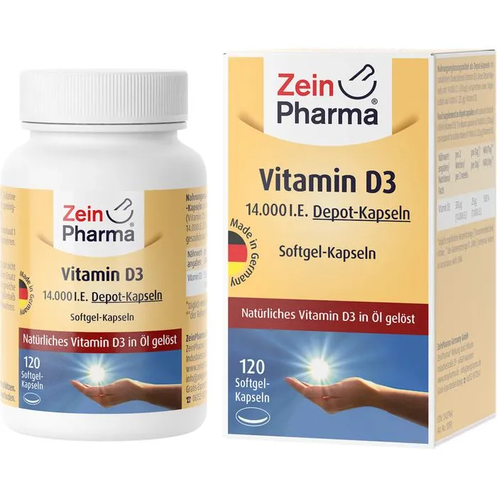 VITAMIN D3 14.000 I.E. Softgel-Kapseln ZeinPharma 120 Stück