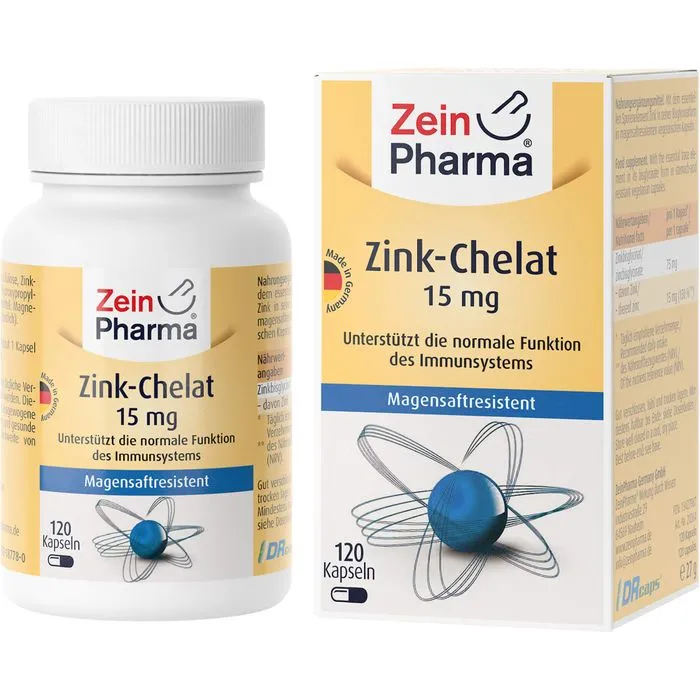 ZINK CHELAT 15 mg in magensaftresist.veg.Kaps. 120 Stück