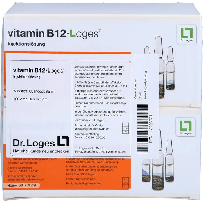 VITAMIN B12-LOGES Injektionslösung Ampullen 100X2 ml