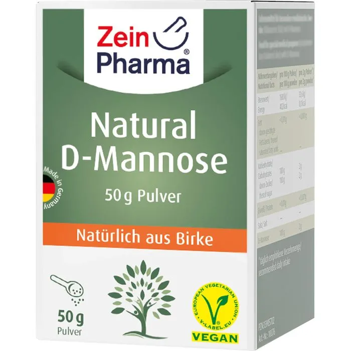 NATURAL D-Mannose aus Birke Pulver ZeinPharma 50 g