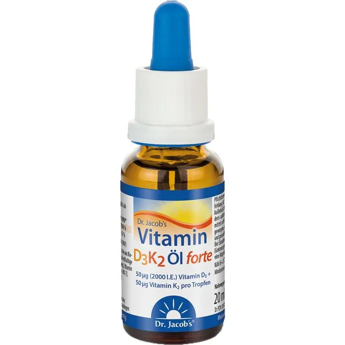 VITAMIN D3K2 Öl forte 2000 I.E. D3+K2 Dr.Jacob's 20 ml