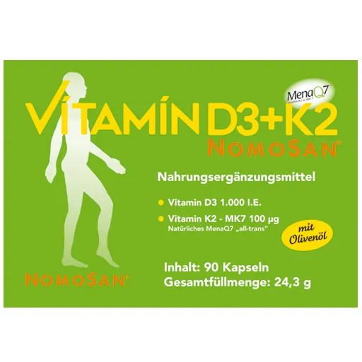 VITAMIN D3+K2 Nomosan Kapseln 90 St