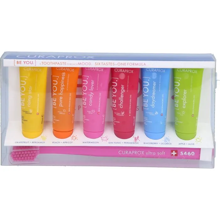 CURAPROX be you Mix-Set 6-Zahnpasten+1-Zahnb. 6X10 ml