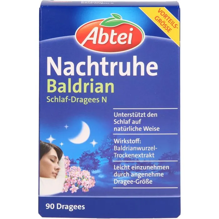 ABTEI Nachtruhe Baldrian Schlaf-Dragees N 90 St