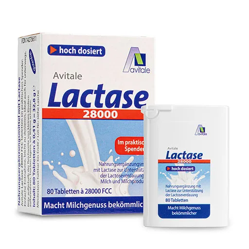 LACTASE 28.000 FCC Tabletten im Spender 80 St