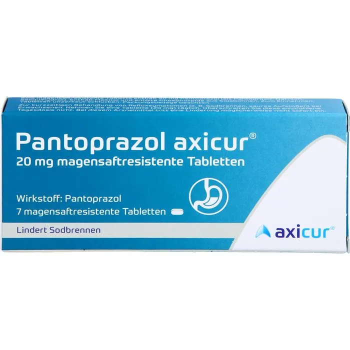 PANTOPRAZOL axicur 20 mg magensaftres.Tabletten 7 St