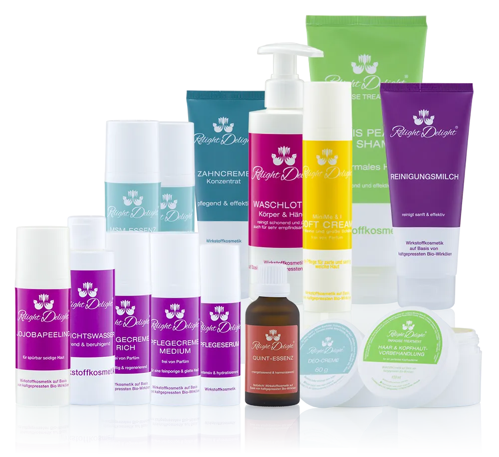 Pflege-Set begleitend bei Psoriasis - endlich schuppenfrei Relight Delight