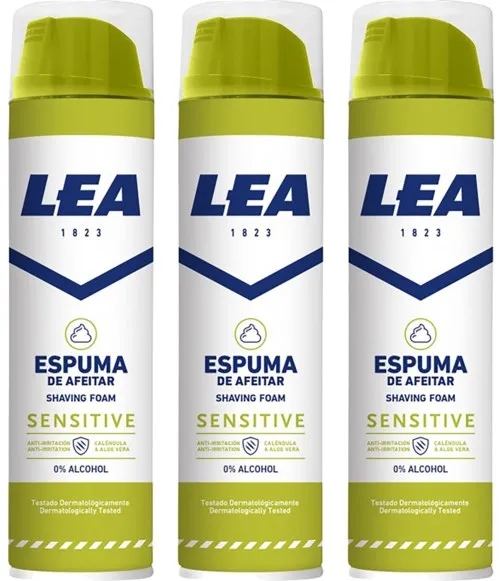 LEA Sensitive Shaving Foam 250 ml x 3