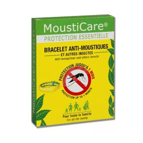 Mousticare Gelbes und grünes Mückenschutzarmband