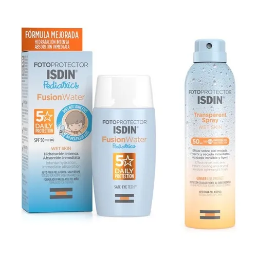 Isdin Fusion Water Pediatrics + Wet Skin Transparentes Spray SPF 50