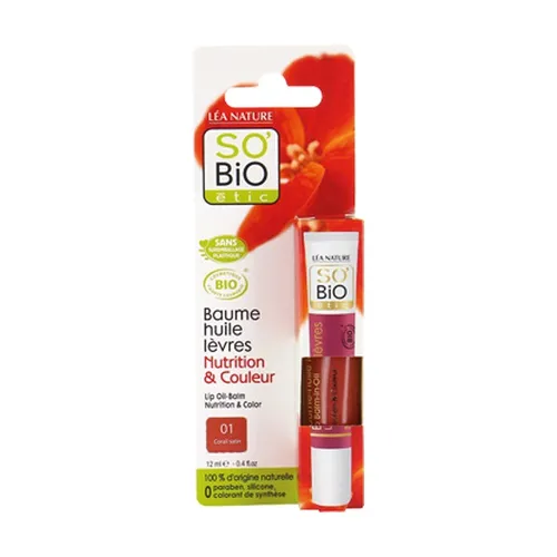 So'Bio Lippenölbalsam 01 Satinkoralle