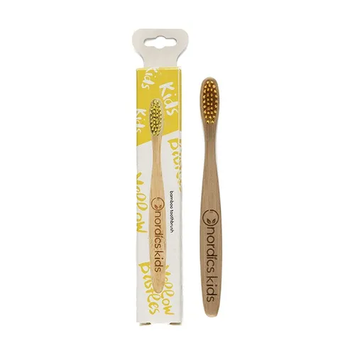 Nordics Kinder Bambus Zahnbürste Gelb