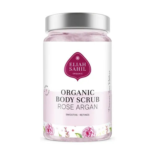 Eliah Sahil Rose und Argan Körperpeeling entgiftet und erweicht