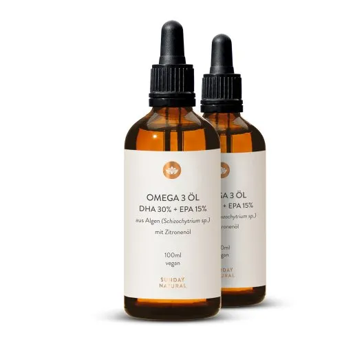 Omega 3 Öl DHA 30% + EPA 15% vegan 7880-bundle