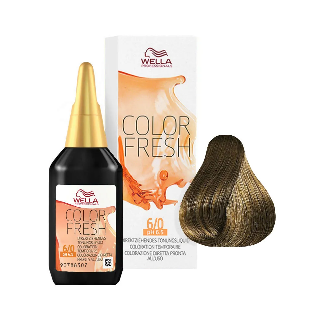 Wella Color Fresh 6/0 Dunkel Blond 75ml - Farbauffrischer ohne Ammoniak