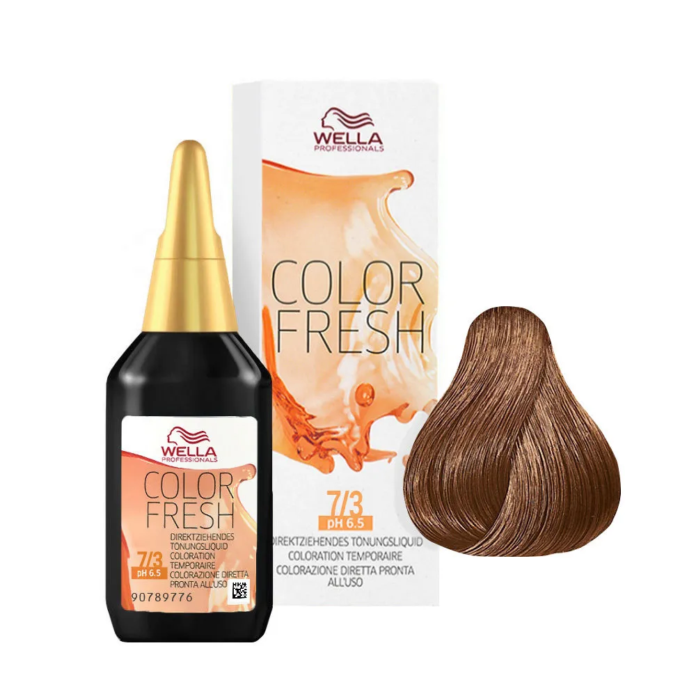 Wella Color Fresh 7/3 Mittelgoldblond 75 ml - Farbauffrischer ohne Ammoniak