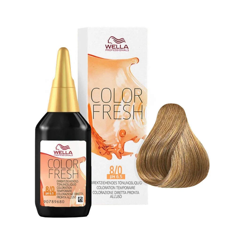 Wella Color Fresh 8/0 Helles Blond 75ml - Farbauffrischer ohne Ammoniak