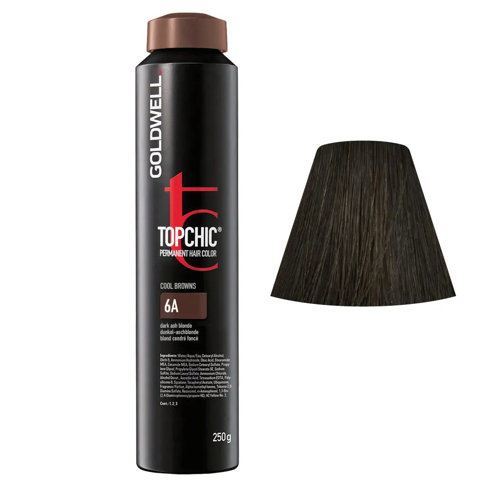 6A Dunkel-aschblonde Goldwell Topchic Cool browns can 250gr