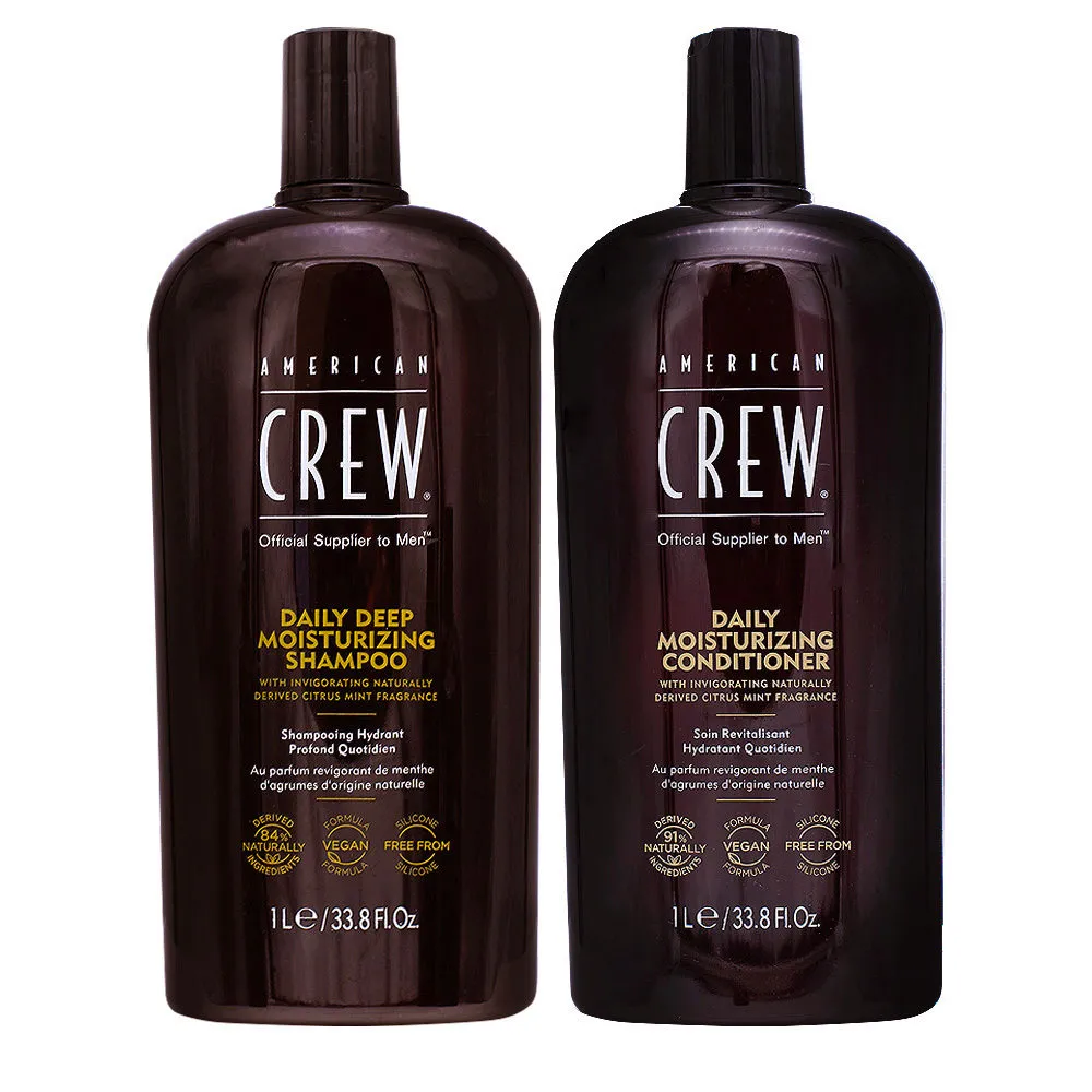 American Crew Daily Deep Moisturizing Shampoo1000ml Conditioner1000ml
