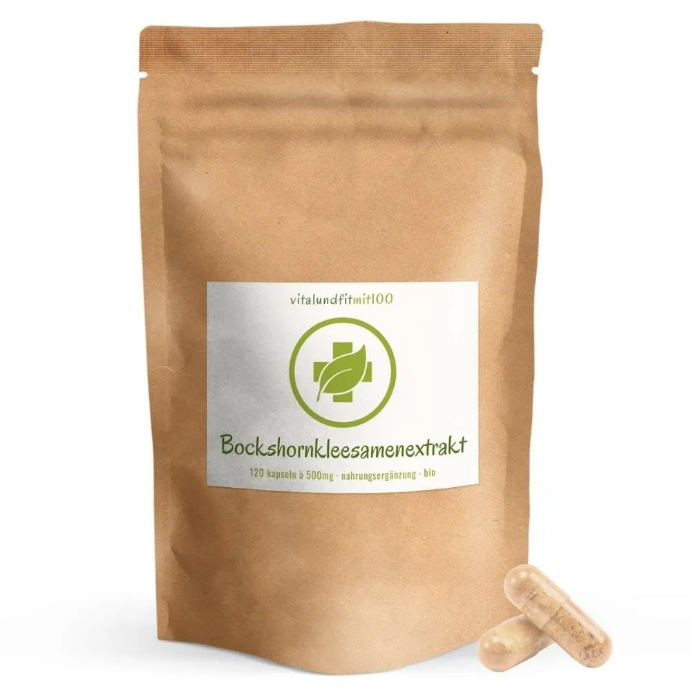 Bio Bockshornklee Extrakt Kapseln 120 Stück à 500 mg Vitalundfitmit100