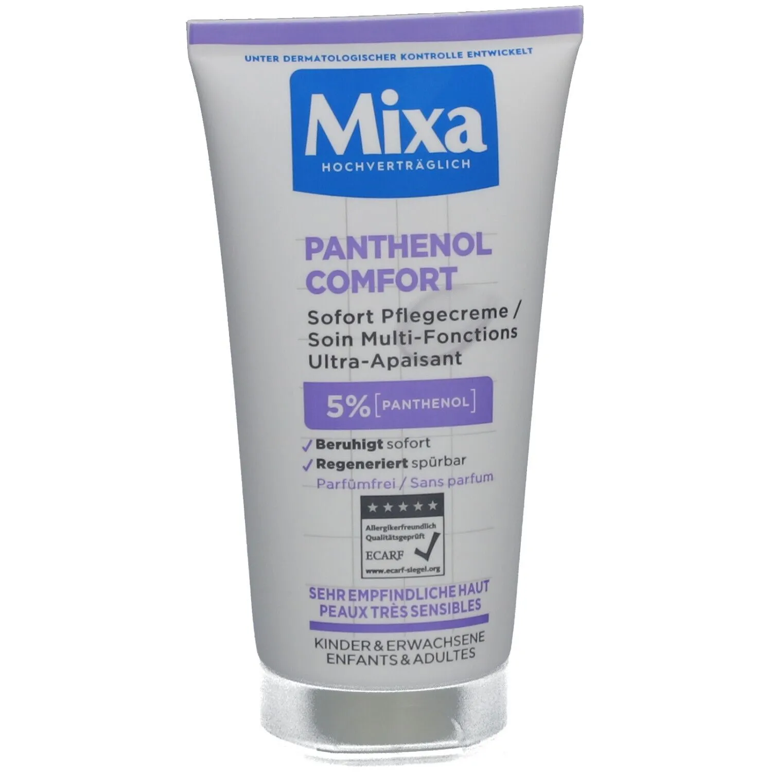 Mixa Soforthilfe-Creme für empfindliche und gereizte Haut, heilende Creme gegen Rötungen