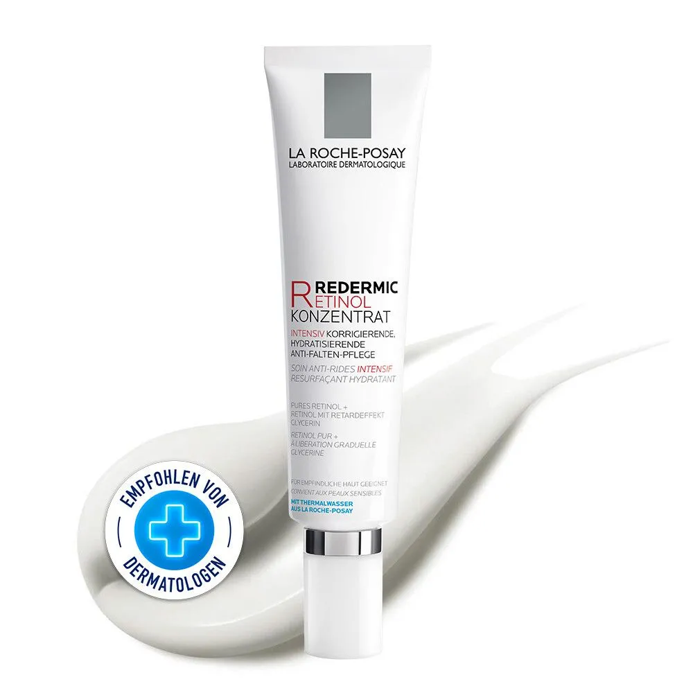 La Roche Posay Redermic Retinol Konzentrat Intensiv Korrigierende Hydratisierende Anti Aging Gesichtscreme mit Retinol für empfindliche Haut