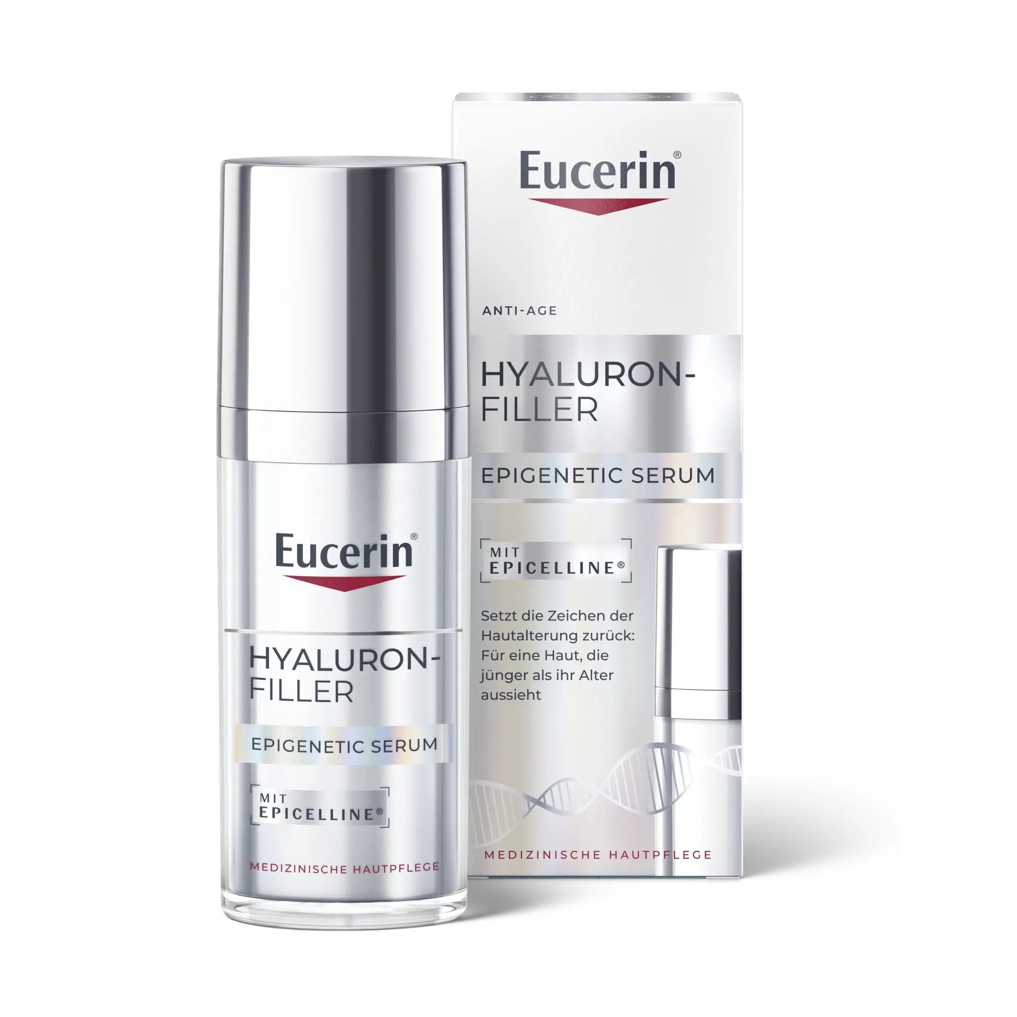 Eucerin® Hyaluron-Filler Epigenetic Serum – Anti-Age Serum für jünger aussehende Haut - Jetzt 20% Rabatt mit dem Code "eucerin20"* + Eucerin® Hyaluron-Filler Intensiv-Maske 1 Stk. GRATIS