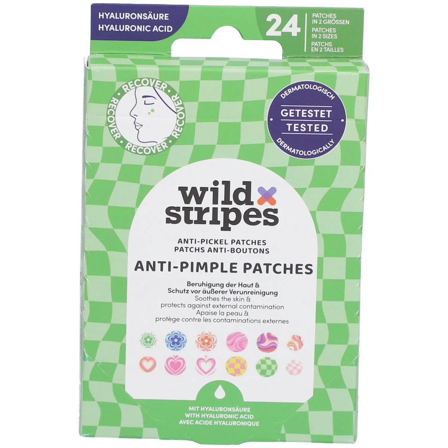 wild stripes Anti-Pickel Patches Groovy Recover