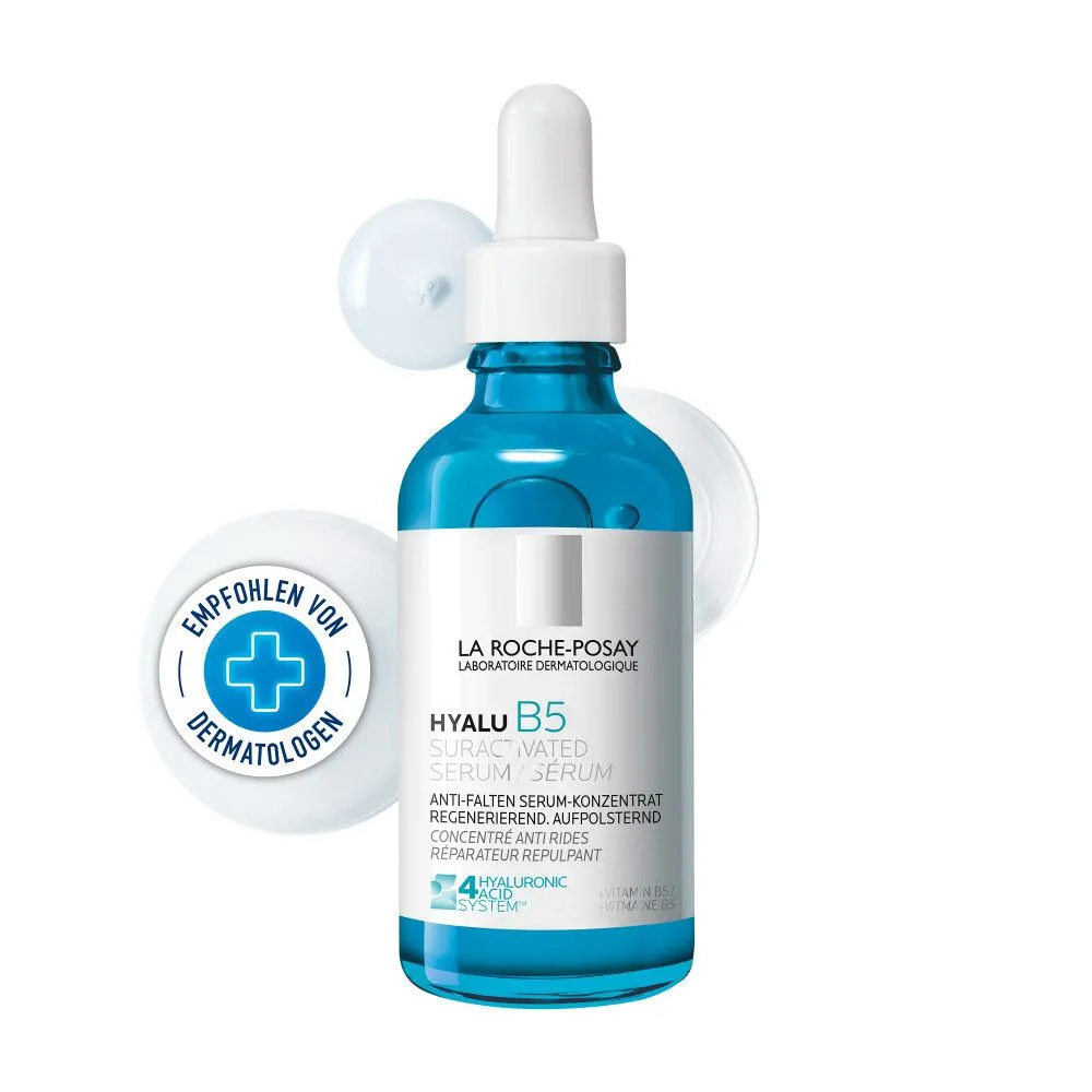 La Roche Posay Hyalu B5 Suractivated Serum Anti-Falten Serum-Konzentrat mit 4 verschiedenen Hyaluronsäuren + La Roche-Posay Anthelios Invisible Fluid 15ml GRATIS