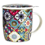Orientalisch - Teetasse mit Sieb und Deckel