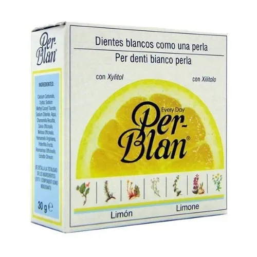 Perblan Zahnpasta mit Zitronenpulver