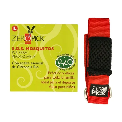 ZeroPick Rotes Mückenarmband